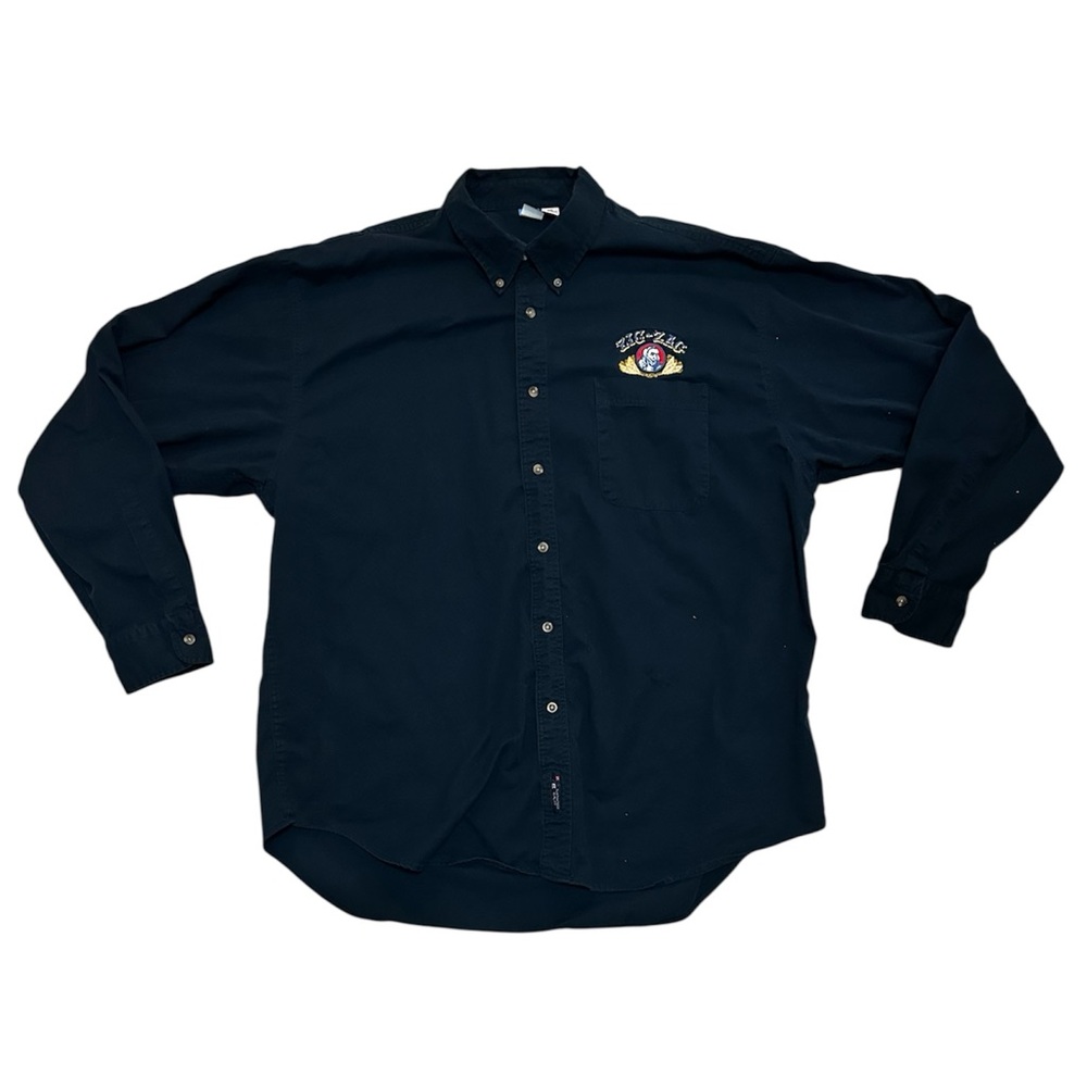 Vintage Zig Zag Rolling Papers Shirt Mens XL Blue Work Shirt